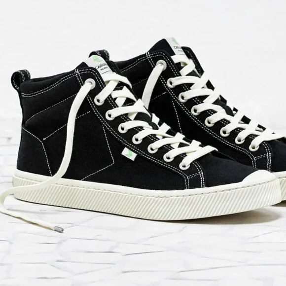 NWT Cariuma OCA High Washed Black Canvas Contrast Thread Sneaker / Womens 9 (40) - Picture 3 of 4